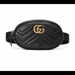 Gucci Mormont Belt Bag Black Leather 95